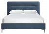 5ft King Size Fyn Steel Blue Linen Fabric Upholstered Bed Frame 2
